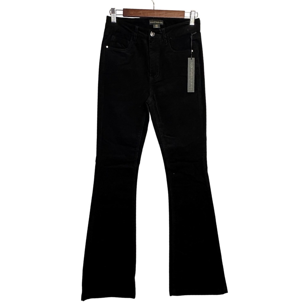 Revolve House of Harlow 1960 Corduroy Flare Pant 2 Black High Rise Boho 70s Tall